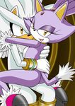  blaze_the_cat embrace feline female looking_at_viewer mobian mobius_unleashed nude purple riding sega silver_the_hedgehog smile sonic_(series) 