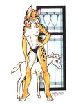  absurd_res breasts equine feline female furries_with_pets hi_res hooves horse lynx panties pet pony terrie_smith topless underwear 