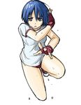  bad_id bad_pixiv_id blue_eyes blue_hair bob_cut buruma fighting_stance fingerless_gloves gloves gym_uniform matsubara_aoi shive short_hair solo sweat to_heart 