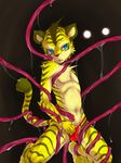  blue_eyes endou feline male monster tentacles tiger topless underwear 