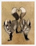  &hearts; canine eye_contact feral fox mammal monochrome skia tail 