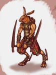  chris_politt digitigrade lagomorph male overgrowth rabbit solo warrior weapon 
