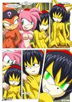  amy_rose breasts cat comic echidna feline female glowing_eyes honey_the_cat inju_hunters mobian mobius_unleashed shade_the_echidna sonic_(series) 