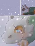  comic cry cubone night pokemon pokemon_comic snow tear tears tuxido 