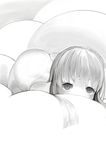  ass bad_id bad_pixiv_id face greyscale long_hair monochrome nude ocaca_(chocolate-hopper) original solo 