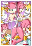  anthro bed breasts canine comic female fox hedgehog mammal miles_prower mobian nipples nude palcomix pussy sega sonic_(series) tails unknown_artist 