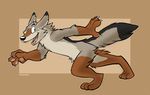  canine cute digitigrade jackal looking_at_viewer male marymouse on_the_run open_mouth solo 