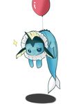  balloon gameplay_mechanics gen_1_pokemon no_humans pokemon pokemon_(creature) simple_background sparkle tatami_(pfekmja) v-shaped_eyebrows vaporeon white_background 