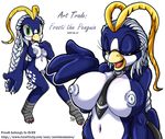  avian beak belly big_breasts breasts chubby female frosti_loxxxe hair huge_breasts long_hair looking_at_viewer nipples nude penguin sonikkudashu white_hair 