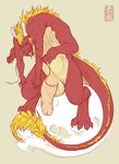  bobby123 butt chinese_dragon claws dragon dragontaur fydbac hair horn horns hyper long_blonde_hair long_hair male penis plain_background scalie sex solo tail taur white_background 