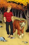  calvin calvin_and_hobbes clothing feline feral hobbes human m._s._corley male mammal pants shoes tiger 
