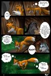  canine comic female feral fox kesh male mammal mother nature one_way_or_another outside parent rukifox shadow watermark wolf 