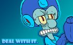  crossover male megaman robot solo spongebob_squarepants squid squidward&#039;s_o-face squidward_tentacles 