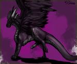  dark dragon feral horn horns male non-anthro penis precum solo winddragon wings 