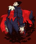  bat capcom cape demitri_maximoff hiraemon muscle pale_skin pointy_ears red_eyes vampire vampire_(game) 