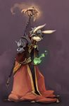  cape cloak lagomorph magic magic_user male mammal polearm rabbit skull staff vu06 