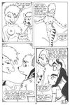  breasts comic desiree feline female james_m_hardiman lori lori_(jmh) male mammal monochrome nude plain_background skunk tom ups_and_downs white_background 