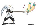  &gt;_&lt; bad_id bad_pixiv_id blazblue blonde_hair closed_eyes food hakumen heart long_hair low-tied_long_hair platinum_the_trinity pocky quad_tails rate_(aok1) silver_hair two_side_up 
