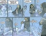  breasts clothed clothing comic dildo duo female female_ejaculation funny green_hair hair human humor ice lesbian long_hair mammal navel not_furry oglaf open_mouth penetration pussy_juice sex sex_toy snow strapon vaginal vaginal_penetration 