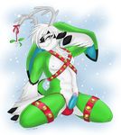  bell bells blue_penis caprine cervine clothed clothing girly goat hooves horn horns hybrid loui male mammal mistletoe nude penis pepper pepper_(character) precum reindeer skimpy solo 