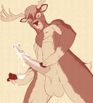  anthro antlers balls cervine cervine_penis cum deer ear_piercing erection fenris4 horn knot male mammal masturbation messy monochrome muscles nude penis piercing plain_background pose scar shadowfenris solo spreading stag tenebear white_background 