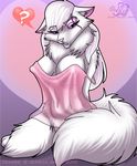  &hearts; &lt;3 ? breasts cat chemise chest_tuft desiree_roche erect_nipples feline female fluffy fur jessica_anner lingerie looking_at_viewer makeup mammal nightgown nipples pink pink_clothing purple_eyes solo tail translucent tuft white white_fur 