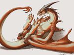  female hindpaw hiroi_kairu horn horns lying on_back paws plain_background plump_labia pussy scalie solo spread_pussy spreading syrinoth white_background wings wyvern 