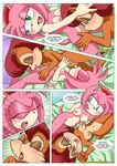  69 amy_rose blush breasts comic female hedgehog lesbian mobian mobius_unleashed orgasm pussy sally_acorn sega sonic_(series) 