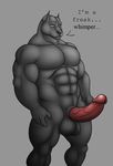  anthro balls biceps big_muscles big_penis canine circumcised dog erection male mammal muscles nipples nude pecs penis pitbull pose solo vamplust 