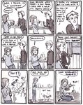  beagle blonde_hair comic dark_hair female hair humans kate_beaton male petting tail tea tongue transformation 