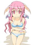  bikini mermaid monster_girl persia_(rune_factory) pink_eyes pink_hair rune_factory rune_factory_3 smile swimsuit 