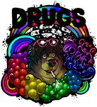  bear colorful dramamine drool drooling drugs eyewear joint mammal marijuana plain_background rainbow saliva smoke smoking stoned stoner sunglasses white_background 