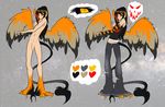  claws feathers male model_sheet nude orangejulius solo wings 