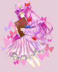  bad_id bad_pixiv_id book closed_eyes crescent hat hm holding patchouli_knowledge pink_hair ribbon solo toenails touhou 