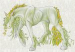  fur green green_fur horse kelpie male mammal monster seaweed solo stallion 