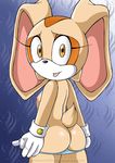  cream_the_rabbit female from_behind looking_at_viewer mobian mobius_unleashed nude panties pose sega solo sonic_(series) tongue underwear 