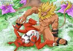 anal anal_penetration balls cum cum_in_ass cum_inside digimon erection feline gay guilmon hair horny leomon lion male masturbation muscles nude on_back open_mouth orgasm penetration penis raised_tail rear_deliveries reptile scalie sex spread_legs spreading tail tongue unknown_artist 