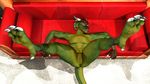  circlea61 dragon female green green_body horn krotsgier legs nude pose pussy solo spreading 