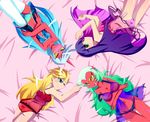  4girls bed kneesocks_(character) kneesocks_(psg) lingerie lying multiple_girls nabeshiki_(ingenmame) nightgown panty_&amp;_stocking_with_garterbelt panty_(character) panty_(psg) scanty scanty_(psg) stocking_(character) stocking_(psg) underwear 