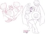  anthro badgerben big_breasts breasts canine cecilia cheering cheerleader couple dark_risa demon duo female horn horns huge_breasts hyper hyper_breasts jackal jumping mammal miniskirt nipples pom-pom pom_poms pussy risa standing topless wings wolf yiffer 