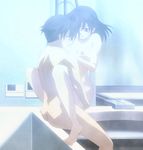  animated animated_gif ass barefoot bathroom breasts couple feet gif holding itou_makoto large_breasts legs nude pale pale_skin saionji_sekai school_days sex stitched tub 