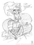  avoid_posting black_and_white breasts conditional_dnp female greyscale jollyjack mammal monochrome pirate plain_background rodent scarlet scarlet_(sequential_art) sequential_art sketch squirrel treasure_chest white_background 