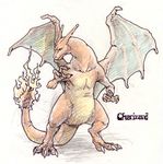 charizard dragon fire flame horns nintendo pokemon redesign tail wings 
