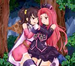  2girls anise_tatlin arietta brown_hair gothic_lolita lolita_fashion long_hair multiple_girls pink_hair stuffed_animal stuffed_toy tales_of_(series) tales_of_the_abyss twintails yuri 