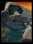  blastoise looking_at_each_other male pok&eacute;mon rock squirtle turtle unknown_artist water 
