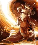  arcanine breasts canine chubby female flames naturally_censored no_nipples nude pok&eacute;mon solo sparkles vampirechicken 