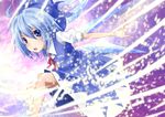  blush cirno ice iseki_mitsuharu open_mouth solo touhou wings 