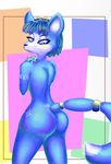  butt canine cute female fox krystal nude seppuku solo star_fox video_games 