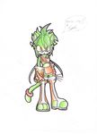  female green green_body green_hair hair hedgehog looking_at_viewer mammal plain_background runes_the_cat sega sonic_(series) sonic_the_hedgehog white_background 