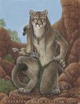 cougar dagger dark_natasha ear_piercing earring feline loincloth male mammal mullet necklace outside piercing solo tribal underwear weapon 